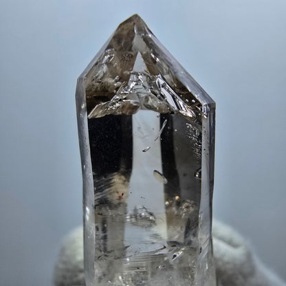 Enhydro Phantom Smoky Quartz Scepter, 1x Bubble Goboboseb, Namibia 39*14*13mm 