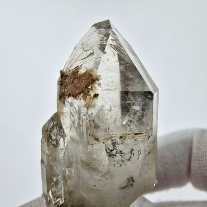 Enhydro Phantom Rauchquarz Zepter Spitze 2x Blase Goboboseb, Namibia 44*21*16mm