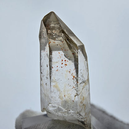 Enhydro Phantom Smoky Quartz Sceptre Tip 2x Bubble Goboboseb, Namibie 40*17*15mm 