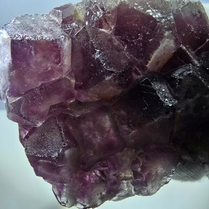 Phantom Fluorit Würfel Stufe, parkettiert pink gelb Okorusu, Namibia 86*53*21mm