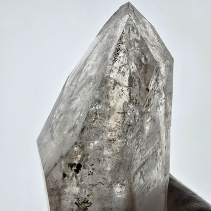 XL Enhydro Skeleton Smoky Quartz DT Scepter, 2x Bubble Valentine Pocket, Namibia 145*69*55mm 