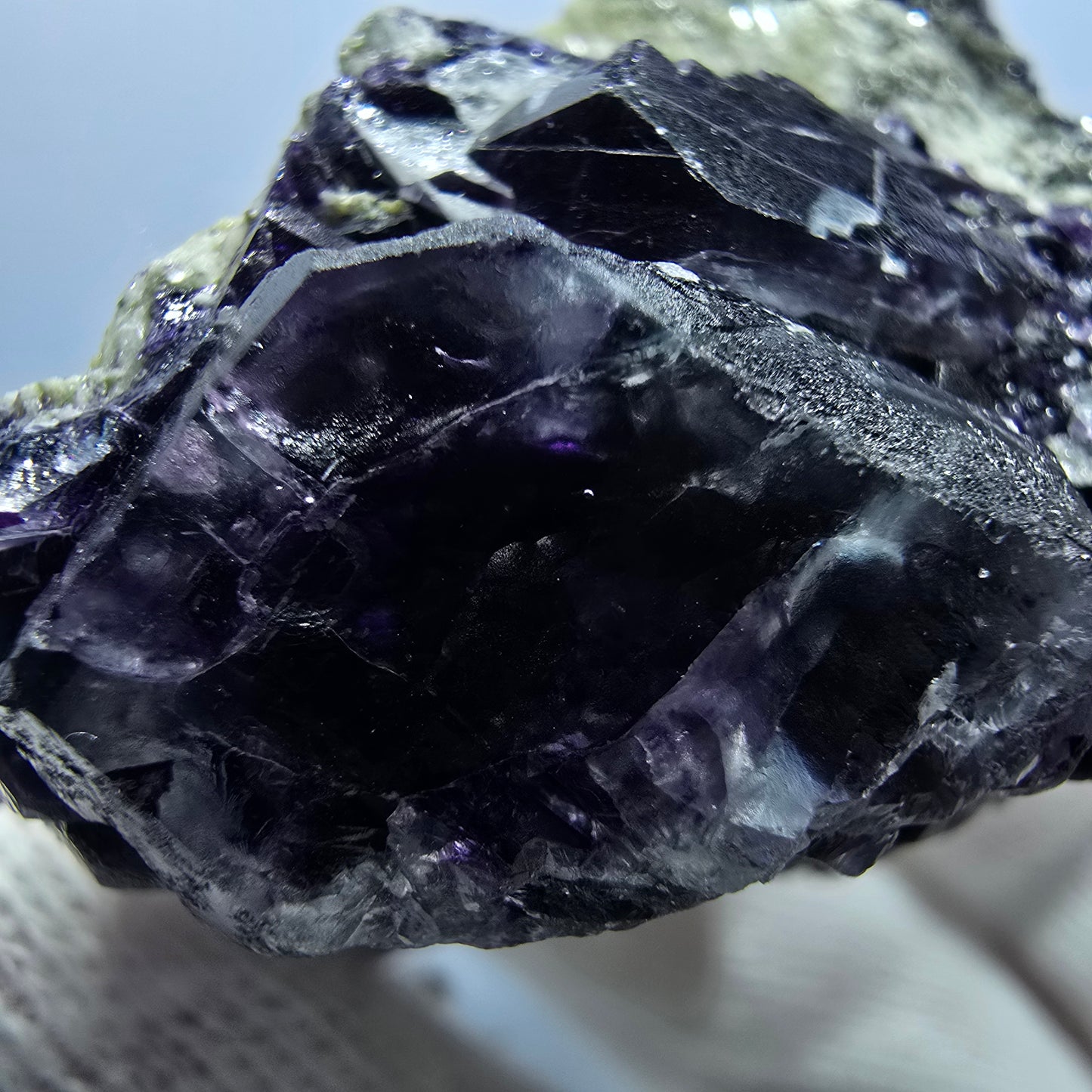 Cube de fluorite fantôme, spécimen d'orthose, Erongo, Namibie, 52 x 41 x 30 mm 