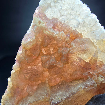 Cube de fluorite fantôme jaune violet, spécimen de quartz Omehane, Namibie 63*45*19mm