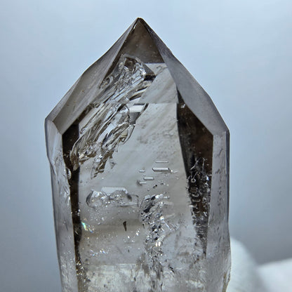 Enhydro Phantom Smoky Quartz Scepter, 1x Bubble Goboboseb, Namibia 40*17*11mm 