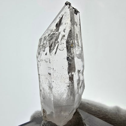 Sceptre squelette en quartz fumé Enhydro, 1 pochette bulle Saint-Valentin, Namibie 48 x 21 x 15 mm 