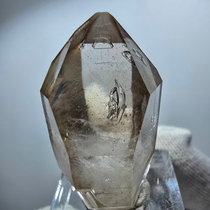 Enhydro Phantom Smoky Quartz Scepter, 1x Bubble Goboboseb, Namibia 40*22*16mm 