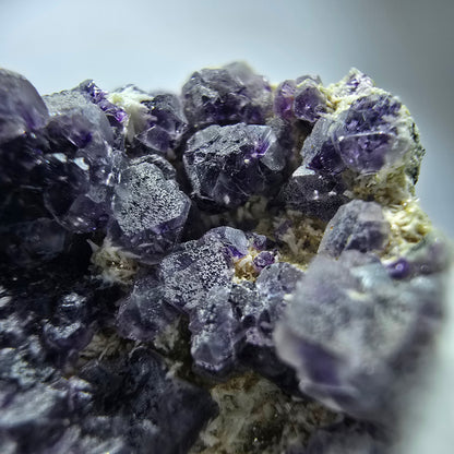 Phantom fluorite, hyalite, muscovite, orthoclase stage Erongo, Namibia 40*38*26mm 