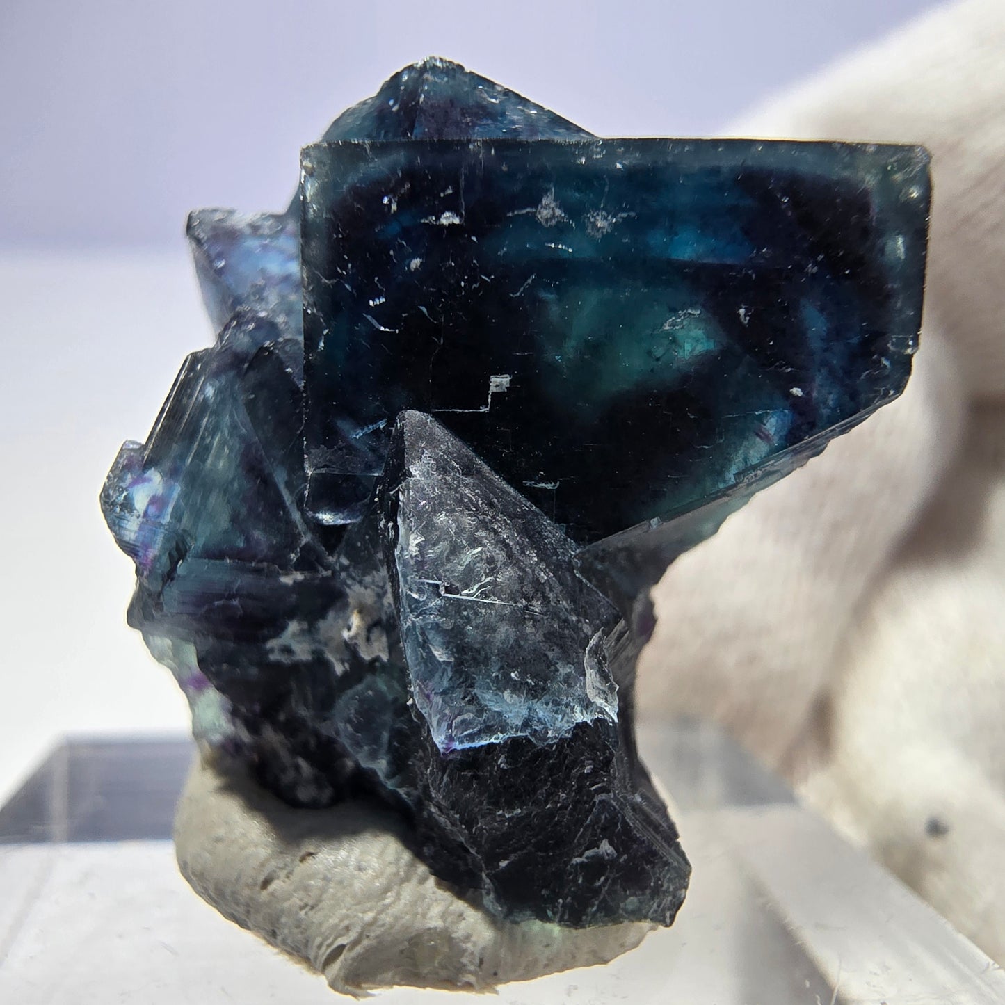Phantom Fluorit Würfel Stufe, zonal - Neuer Fund! Okorusu, Namibia 25*29*17mm