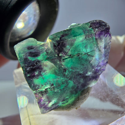 Phantom Fluorit Würfel parkettiert, grün lila Okorusu, Namibia 19*16*11mm