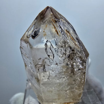 Enhydro Phantom Smoky Quartz Scepter, 1x Bubble Goboboseb, Namibia 33*22*14mm 