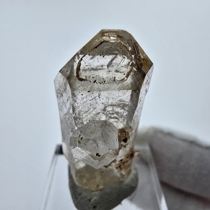 Embouts de sceptre à quartz fumé Enhydro Phantom 1x Bubble Goboboseb, Namibie 38*16*19mm 