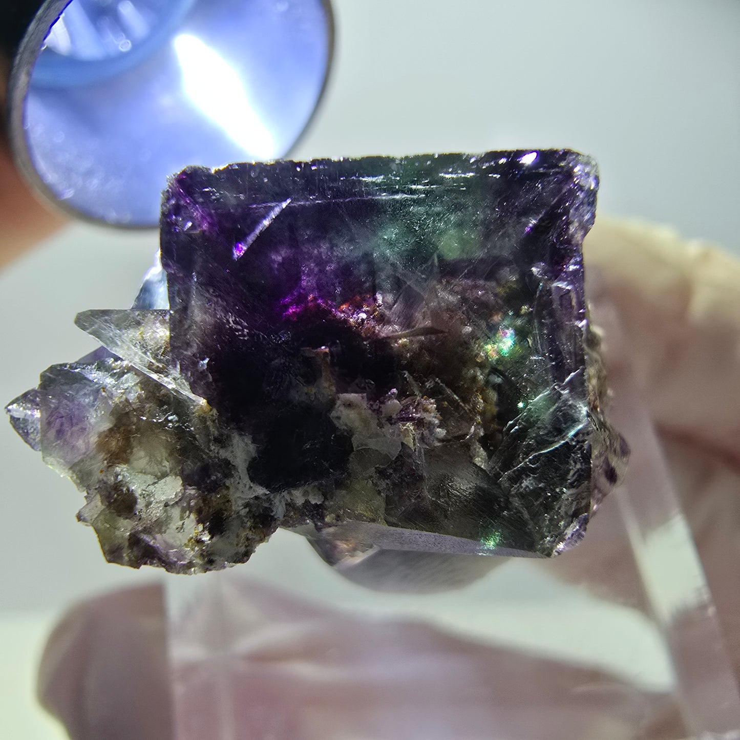 Rare Fluorite Cube Specimen, green purple Okorusu, Namibia 22*21*14mm 