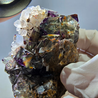 Cubes de fluorite fantôme transparente, spécimen de quartz, Okorusu zonal, Namibie, 58 x 48 x 44 mm 