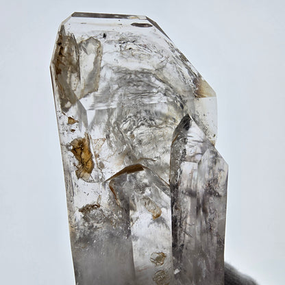 Sceptre en quartz fumé lémurien Enhydro, 1x Goboboseb de poche Bubble Valentine Namibie 96 x 38 x 25 mm 