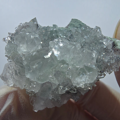 Amas de quartz rare en forme d'étoile de calcite UV, mine Streep, Gobobo, Namibie, 47 x 38 x 21 mm 