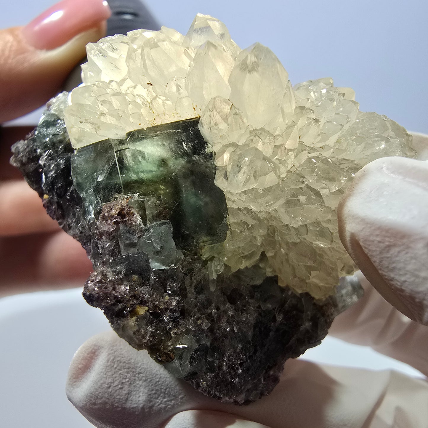Rare Phantom Fluorite Cube, Quartz Specimen Green Okorusu, Namibia 48*38*32mm 