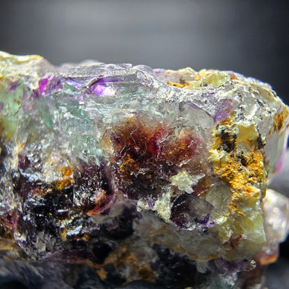 Zonare Phantom Fluorite vert violet marron cube étape Erongo namibie 53*30*32mm