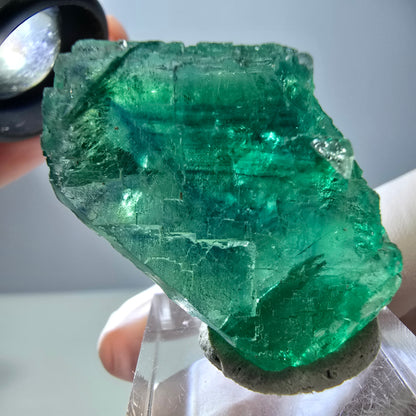 Klarer Phantom Fluorit Würfel parkettiert, grün Okorusu, Namibia 38*25*25mm
