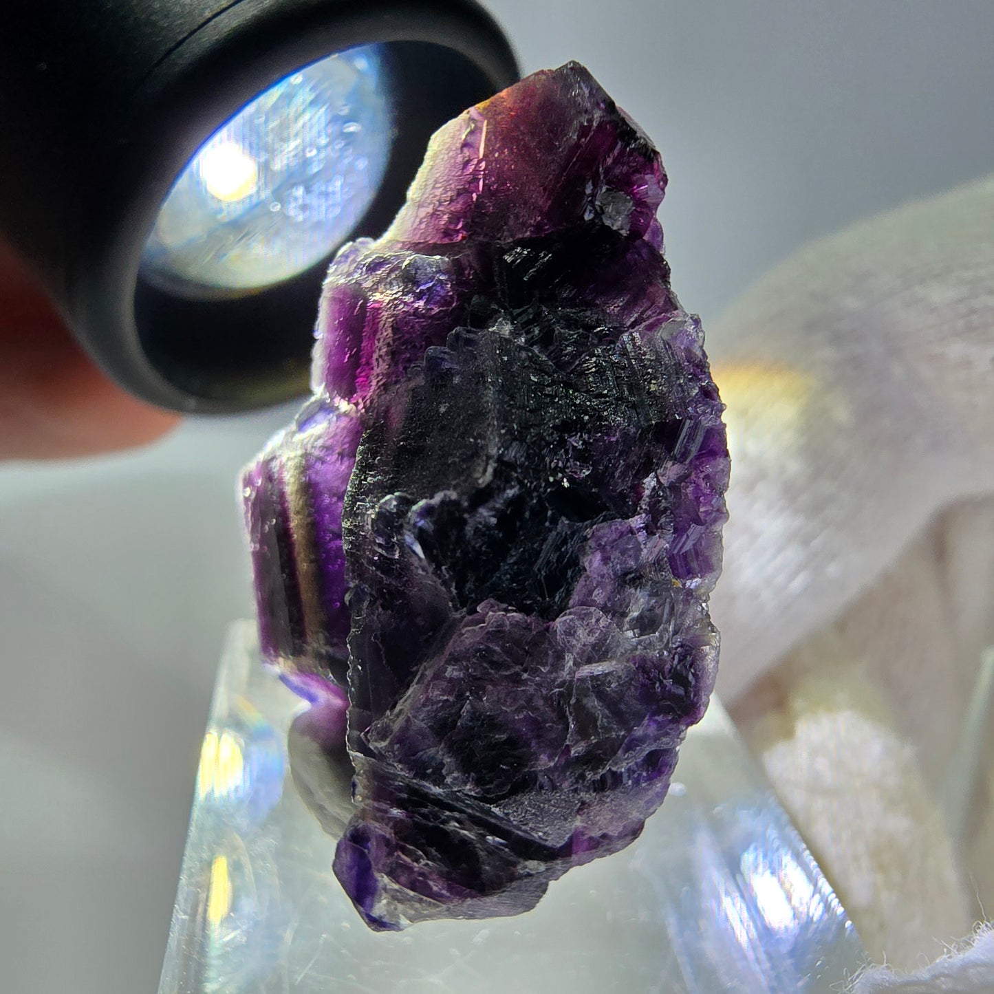 Spécimen de cube de fluorite fantôme, violet Okorusu, Namibie 33 x 22 x 13 mm 