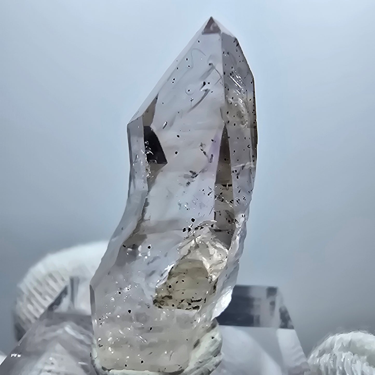 Enhydro Phantom Smoky Quartz Scepter, 1x Bubble Goboboseb, Namibia 31*13*13mm 
