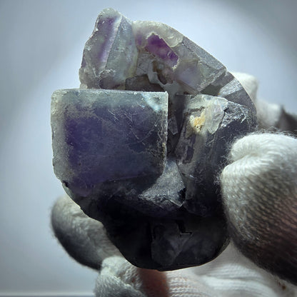Cube de fluorite fantôme, spécimen de quartz vert violet, omégane, Namibie, 48 x 38 x 29 mm 