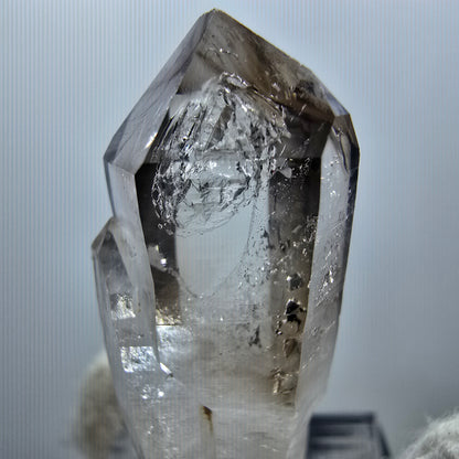 Enhydro Phantom Smoky Quartz Scepter, 2x Bubble Goboboseb, Namibia 39*14*14mm 