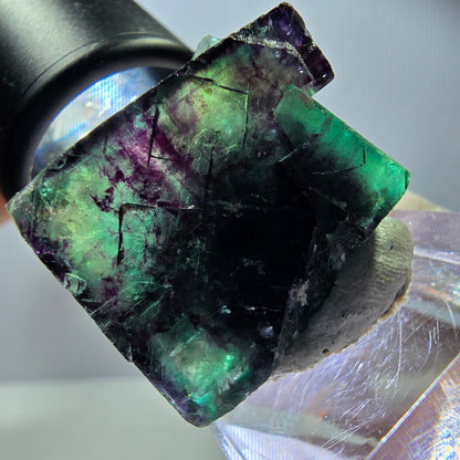 Rare Fluorite Cube Specimen, green purple Okorusu, Namibia 30*22*16mm 