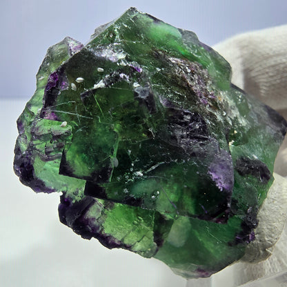 Spécimen de cube de fluorite fantôme parqueté zonal Okorusu, Namibie 46*42*27mm 