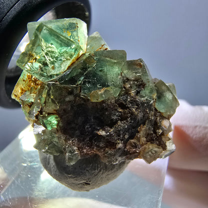 Spécimen de cube de fluorite fantôme, parquet vert Okorusu, Namibie 26 x 22 x 19 mm 