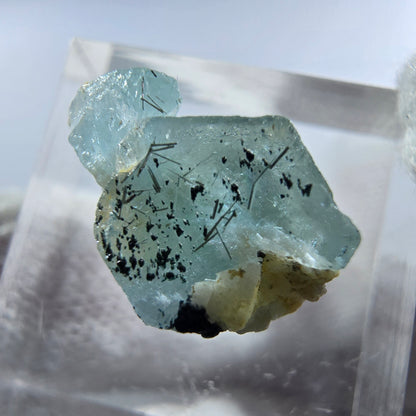 Aigue-marine Setlene, opale hyalite, tourmaline Schörl stade Erongo, Namibie 17*10*11mm 