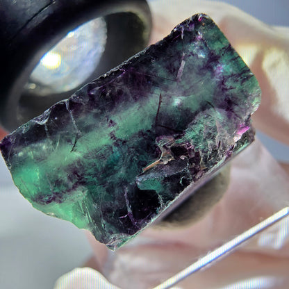 Phantom Fluorit Würfel parkettiert, grün lila Okorusu, Namibia 22*20*14mm