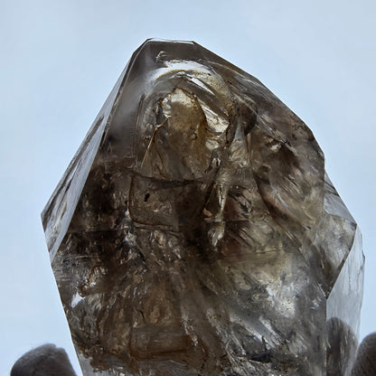 XL Enhydro Window Smoky Quartz Scepter, 2x Bubble Valentine Pocket Namibia 117*69*61mm 
