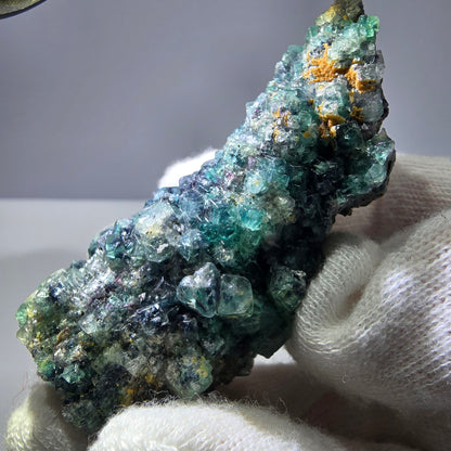 Cube de fluorite fantôme zonal, spécimen de tourmaline Schorl, Erongo, Namibie, 72 x 33 x 31 mm 