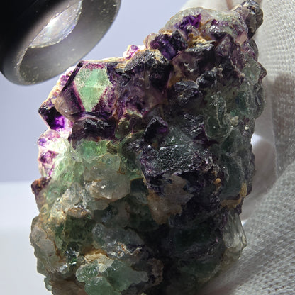 Grands cubes de fluorite vert violet zonal, spécimen d'hyalite Erongo, Namibie 96*67*42mm 
