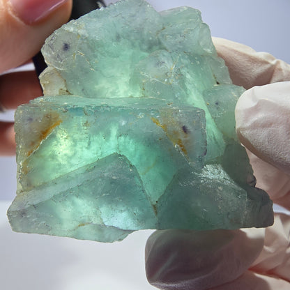 Rare spécimen de cube de fluorite fantôme, parqueté vert Okorusu, Namibie, 51 x 47 x 21 mm 