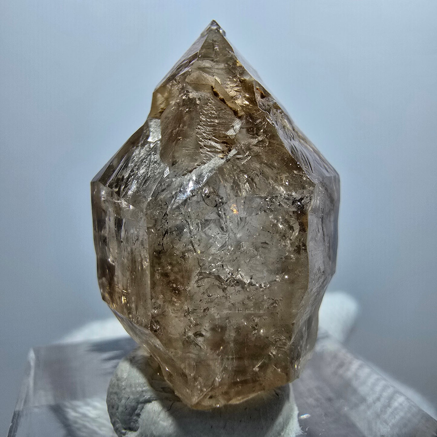 Klare Phantom Rauchquarz Zepter Spitze Goboboseb, Namibia 27*19*13mm