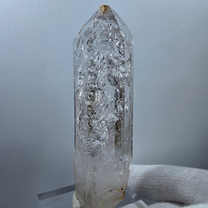 Enhydro Window Smoky Quartz, 3x Bubble (Large) Valentine Pocket Gobobs. Namibia 97*29*22mm 