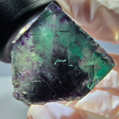 Phantom Fluorite cube parquetted, green purple Okorusu, Namibia 22*21*20mm 