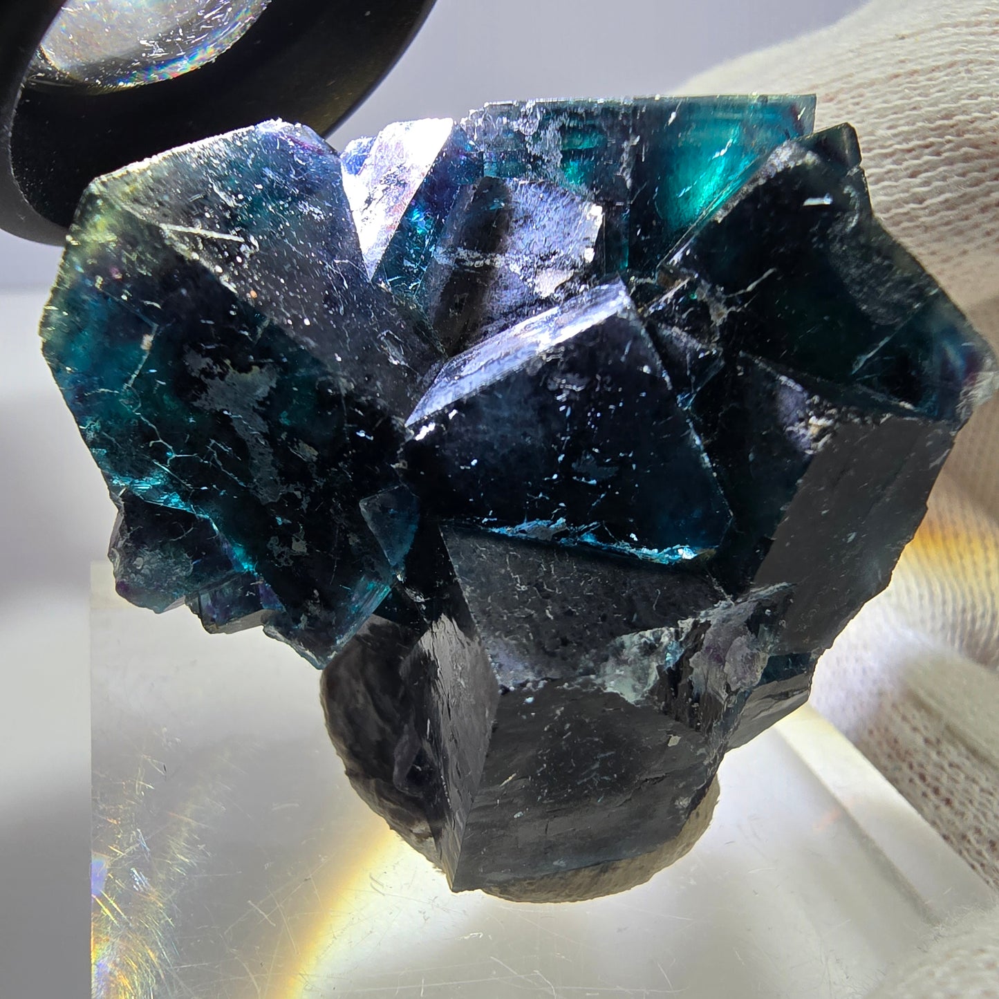 Phantom Fluorite Cube Specimen, Zonal - New Find! Okorusu, Namibia 44*38*28mm 