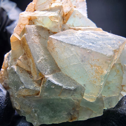 Magnifique cube de fluorite vert Omehane, collection minérale 41x33x34mm, namibie