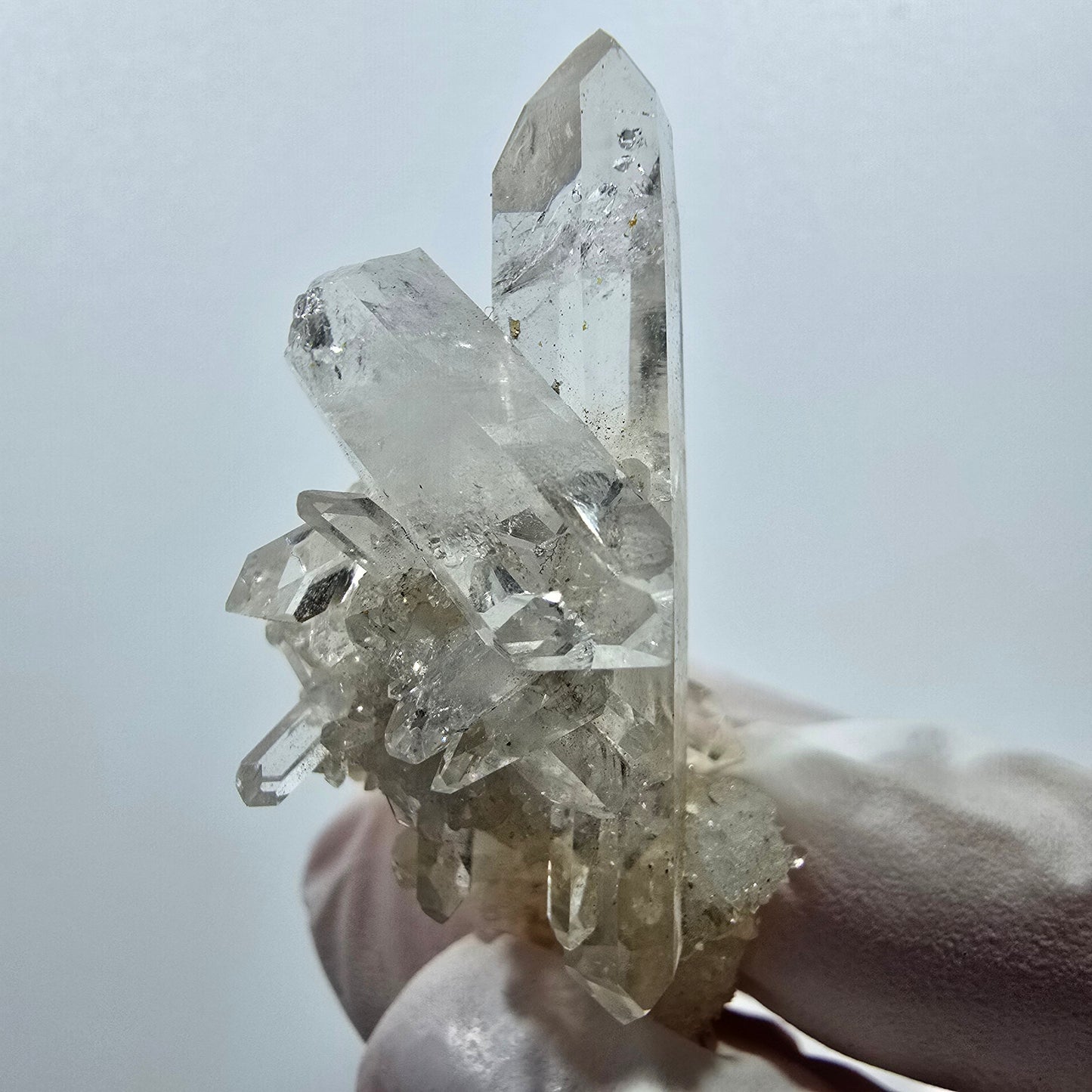 Spécimen de quartz transparent à double terminaison Streep Mine, Goboboseb, Namibie 45*22*25 mm 