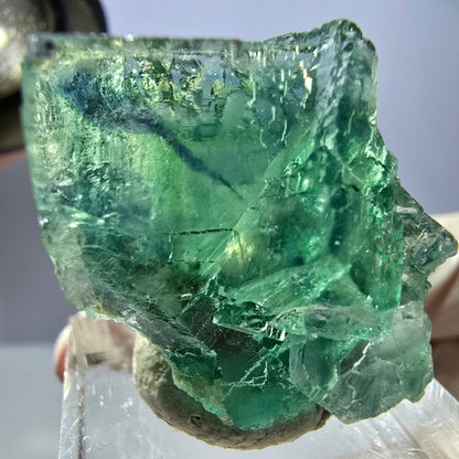 Seltene Phantom Fluorit Würfel Stufe, grün Okorusu, Namibia 31*27*17mm