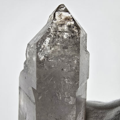Quartz fumé squelette Enhydro DT, calcite UV, 2x Bubble Valentine Pocket, Namibie 91 x 45 x 27 mm 