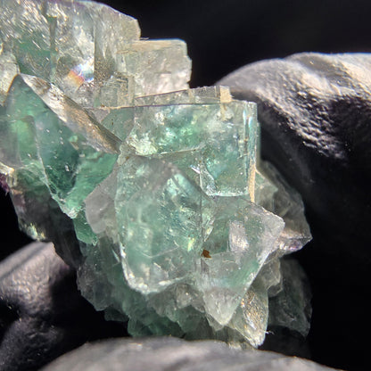 Niveau de cube de fluorite fantôme vert violet Okorusu, collection namibie 35*15*14mm