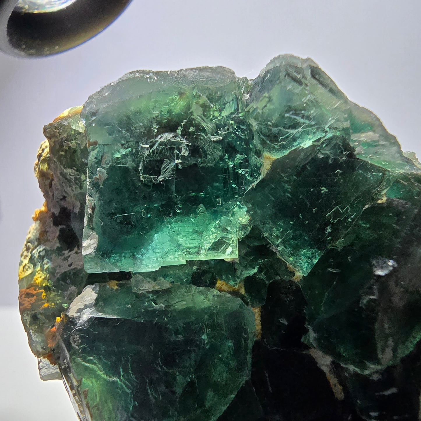 Grand spécimen de cube de fluorite fantôme, parqueté, vert Okorusu, Namibie 101*84*63mm 