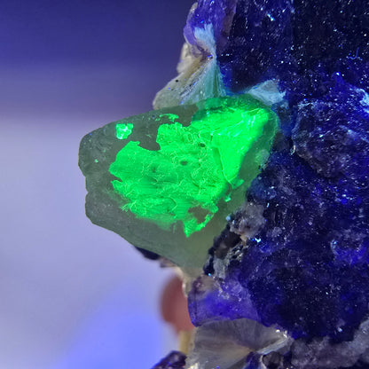 Phantom Fluorit zonal Hyalit Rauchquarz Muskovit Stufe Erongo Namibia 71*65*46mm