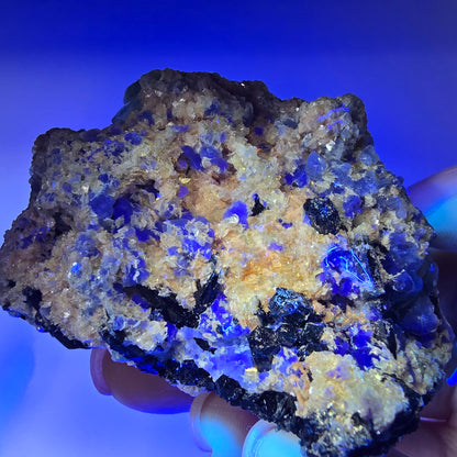 Cube de fluorite fantôme zonal, spécimen de muscovite, Erongo, Namibie, 63 x 50 x 43 mm 