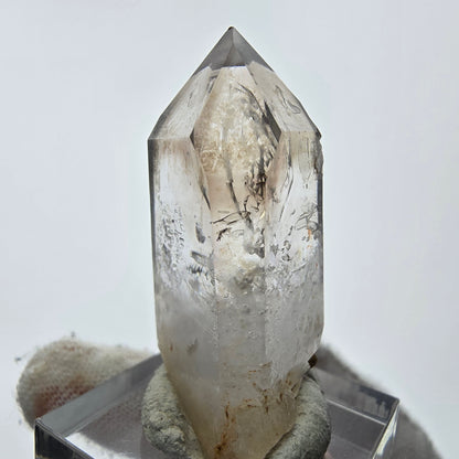 Enhydro Phantom Smoky Quartz Point 1x Bubble Goboboseb, Namibia 40*21*17mm 