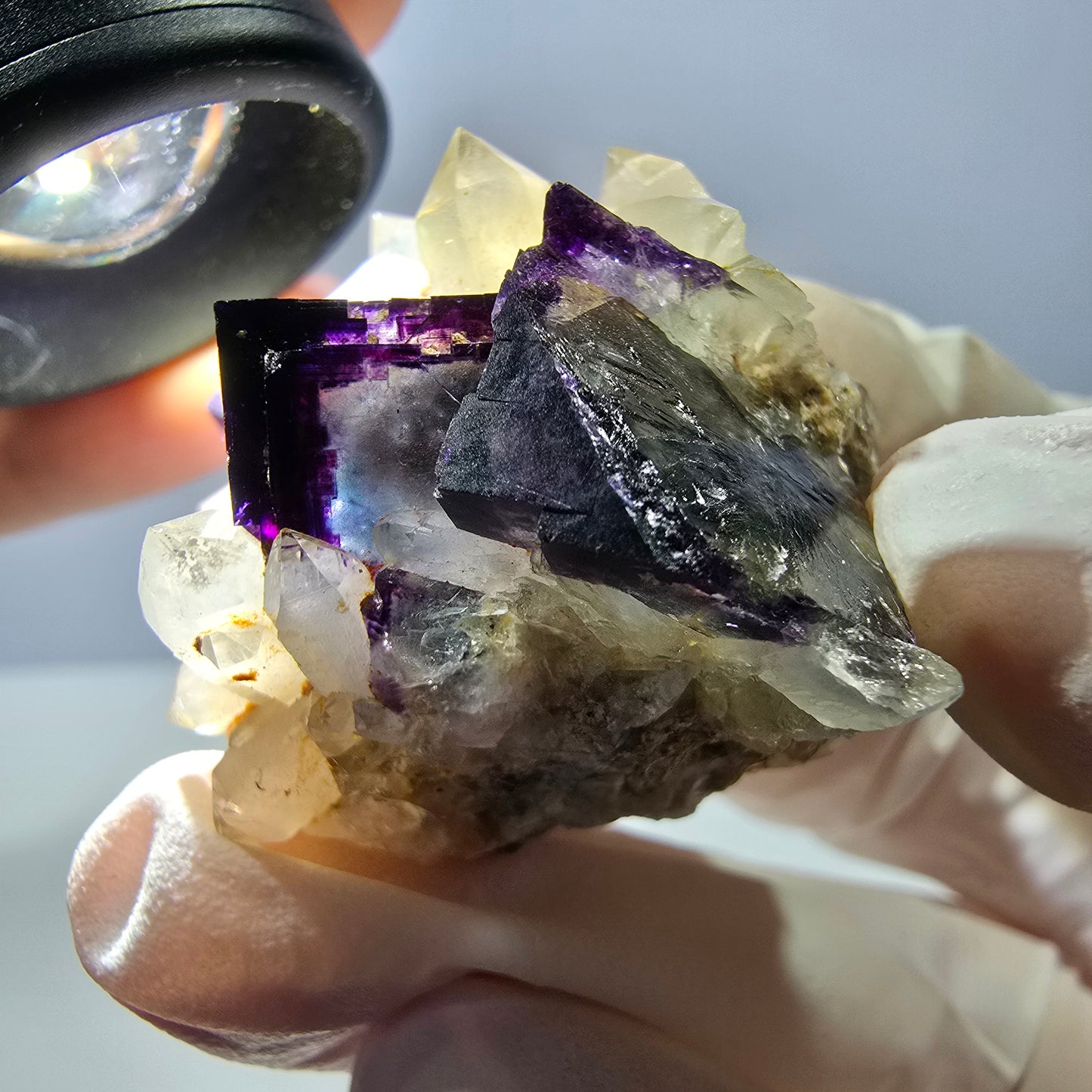 Cubes de fluorite fantôme transparente, spécimen de quartz, Okorusu zonal, Namibie, 37 x 32 x 31 mm 