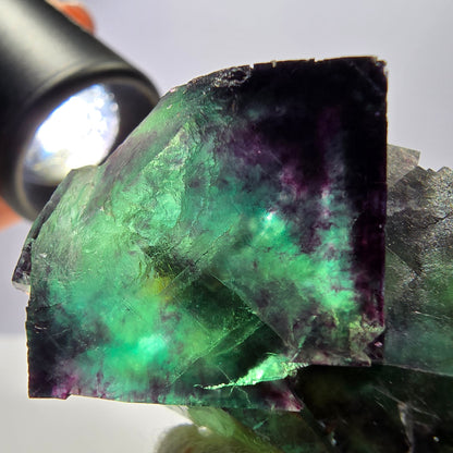 Phantom Fluorit Würfel Stufe parkettiert zonal Okorusu Namibia 63*51*30mm